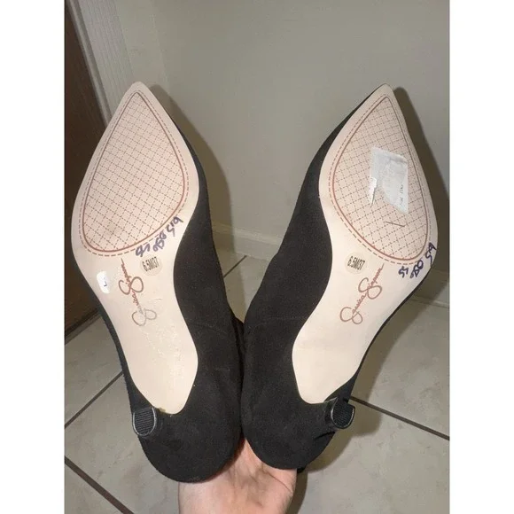 NEW Jessica Simpson Black Suede Slouchy Knee High Kitten Heel Boot Size 6.5 - Picture 13 of 15